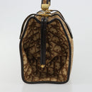 Christian Dior Trotter Canvas Hand Bag Beige Gold Auth 183778-5