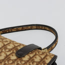 Christian Dior Trotter Canvas Hand Bag Beige Gold Auth 183778-8