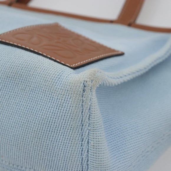 LOEWE Anagram Tote Bag Canvas Light Blue Auth 183780A