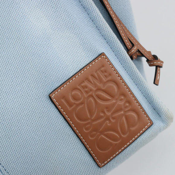 LOEWE Anagram Tote Bag Canvas Light Blue Auth 183780A