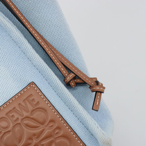 LOEWE Anagram Tote Bag Canvas Light Blue Auth 183780A