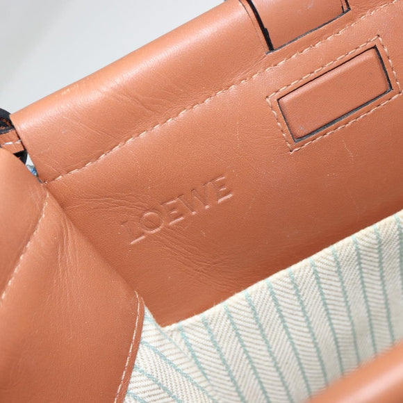 LOEWE Anagram Tote Bag Canvas Light Blue Auth 183780A