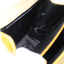 Salvatore Ferragamo Gancini Handtasche Lackleder 2-Wege Goldgelb Auth 183782-19