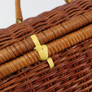 GIVENCHY Hand Bag Rattan Brown Auth 183783A-17