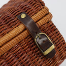 GIVENCHY Hand Bag Rattan Brown Auth 183783A-18