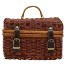 GIVENCHY Hand Bag Rattan Brown Auth 183783A-13
