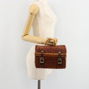GIVENCHY Hand Bag Rattan Brown Auth 183783A-22