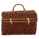 GIVENCHY Hand Bag Rattan Brown Auth 183783A-2
