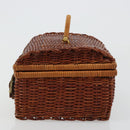 GIVENCHY Hand Bag Rattan Brown Auth 183783A-3