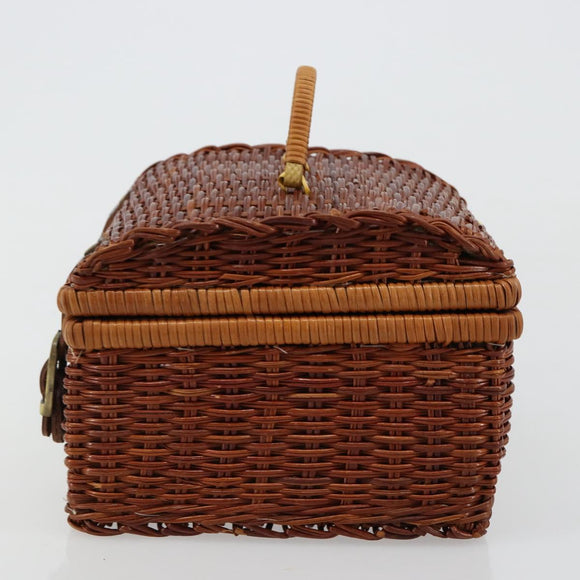 GIVENCHY Hand Bag Rattan Brown Auth 183783A
