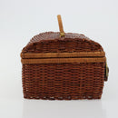 GIVENCHY Hand Bag Rattan Brown Auth 183783A-4