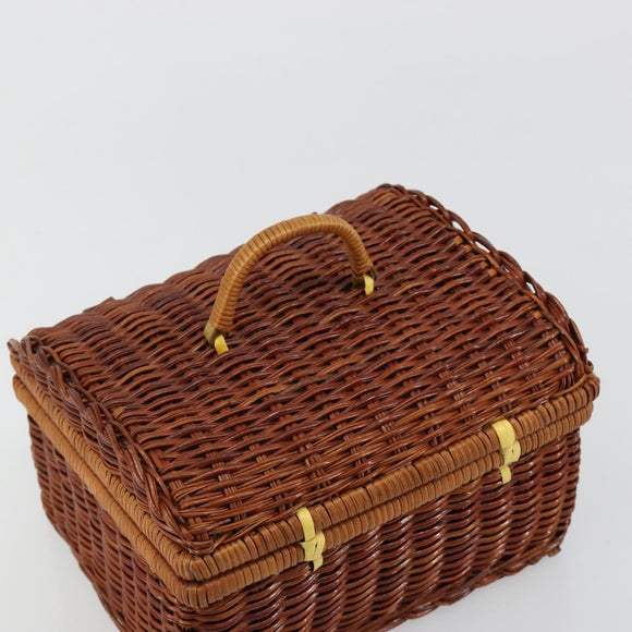 GIVENCHY Hand Bag Rattan Brown Auth 183783A