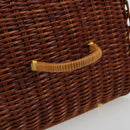 GIVENCHY Hand Bag Rattan Brown Auth 183783A-7