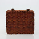 GIVENCHY Hand Bag Rattan Brown Auth 183783A-5