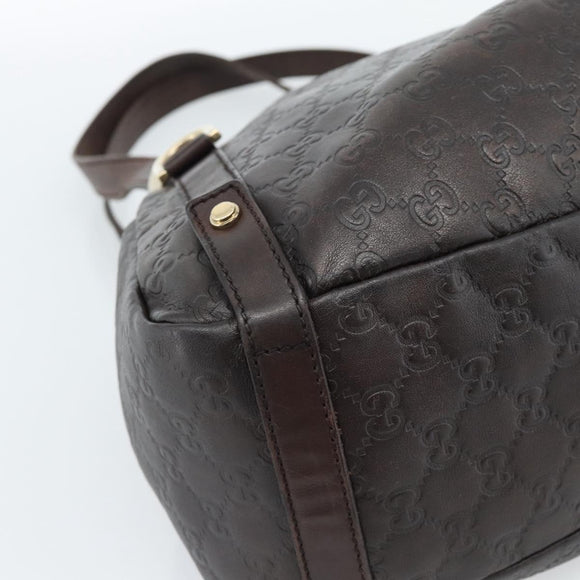 GUCCI GG Canvas Guccissima Abbey Tragetasche Leder Braun Gold 239735 Auth 183789