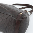 GUCCI GG Canvas Guccissima Abbey Tragetasche Leder Braun Gold 239735 Auth 183789-12
