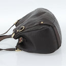 GUCCI GG Canvas Guccissima Abbey Tragetasche Leder Braun Gold 239735 Auth 183789-4