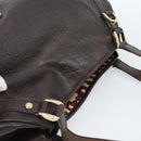 GUCCI GG Canvas Guccissima Abbey Tragetasche Leder Braun Gold 239735 Auth 183789-6