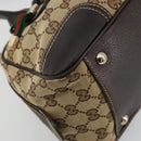 GUCCI GG Canvas Princey Web Sherry Line Bag Beige Gold 161720 Auth 183790A-11