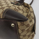 GUCCI GG Canvas Princey Web Sherry Line Bag Beige Gold 161720 Auth 183790A-12