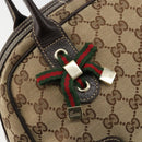 GUCCI GG Canvas Princey Web Sherry Line Bag Beige Gold 161720 Auth 183790A-14
