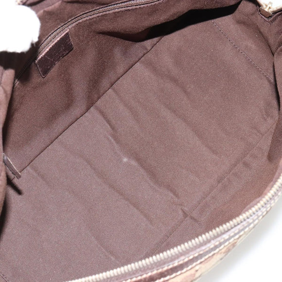 GUCCI GG Canvas Princey Web Sherry Line Bag Beige Gold 161720 Auth 183790A