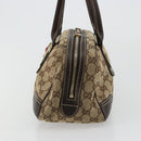 GUCCI GG Canvas Princey Web Sherry Line Bag Beige Gold 161720 Auth 183790A-4