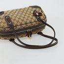 GUCCI GG Canvas Princey Web Sherry Line Bag Beige Gold 161720 Auth 183790A-7