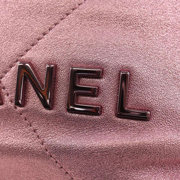 CHANEL Chain Chanel 22 Mini Shoulder Bag Calf Skin Pink CC Auth 183791SM