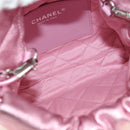 CHANEL Chain Chanel 22 Mini Shoulder Bag Calf Skin Pink CC Auth 183791SM-10