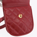 CHANEL Gürteltasche Caviar Skin Rot Gold CC Auth 183792V-22