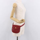 CHANEL Gürteltasche Caviar Skin Rot Gold CC Auth 183792V-28