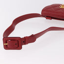 CHANEL Waist bag Caviar Skin Red Gold CC Auth 183792V-7