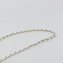 CHANEL Matelasse Chain Shoulder Bag Leather White Silver CC Auth 183793V-14