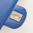 CHANEL Mini Matelasse 20 Chain Shoulder Bag Lamb Skin Blue Gold CC Auth 183794SM-9
