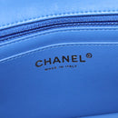 CHANEL Mini Matelasse 20 Chain Shoulder Bag Lamb Skin Blue Gold CC Auth 183794SM-24