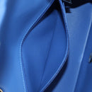 CHANEL Mini Matelasse 20 Chain Shoulder Bag Lamb Skin Blue Gold CC Auth 183794SM-28