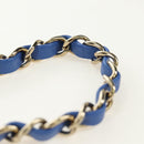 CHANEL Mini Matelasse 20 Chain Shoulder Bag Lamb Skin Blue Gold CC Auth 183794SM-8