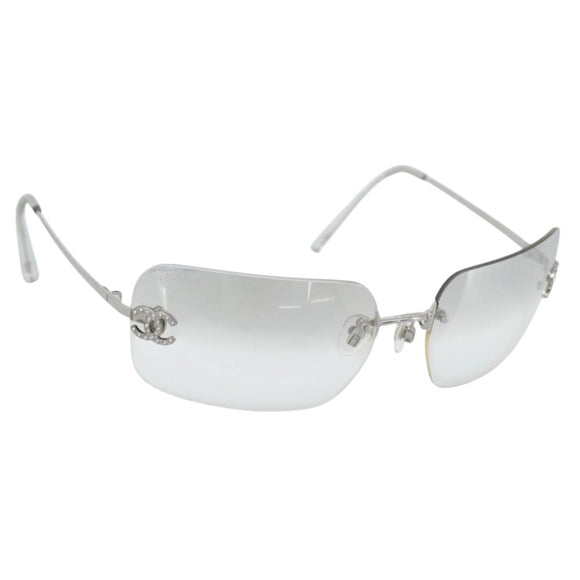 CHANEL COCO Sonnenbrille Metall Transparentes CC Authentisch 183797V