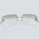 CHANEL COCO Sonnenbrille Metall Transparentes CC Authentisch 183797V-10