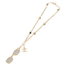 CHANEL Necklace metal Gold Tone CC Auth 183799SAM-9
