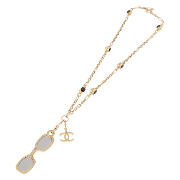 CHANEL Necklace metal Gold Tone CC Auth 183799SAM