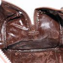 CELINE Macadam Canvas Hand Bag Suede Beige Gold Auth 183810-18