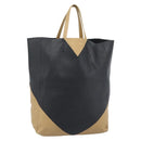 CELINE Tote Bag Leather Black Auth 183811-1