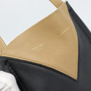 CELINE Tote Bag Leather Black Auth 183811-17