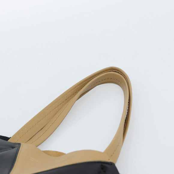 CELINE Tote Bag Leather Black Auth 183811