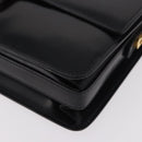 GUCCI Shoulder Bag Leather Black Gold Auth 183812V-11
