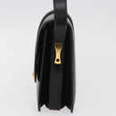 GUCCI Shoulder Bag Leather Black Gold Auth 183812V-4