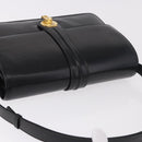 GUCCI Shoulder Bag Leather Black Gold Auth 183812V-6