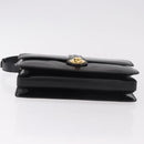 GUCCI Shoulder Bag Leather Black Gold Auth 183812V-9